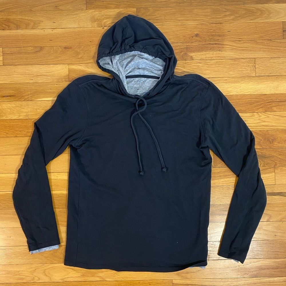 Vince Lightweight Black Hoodie